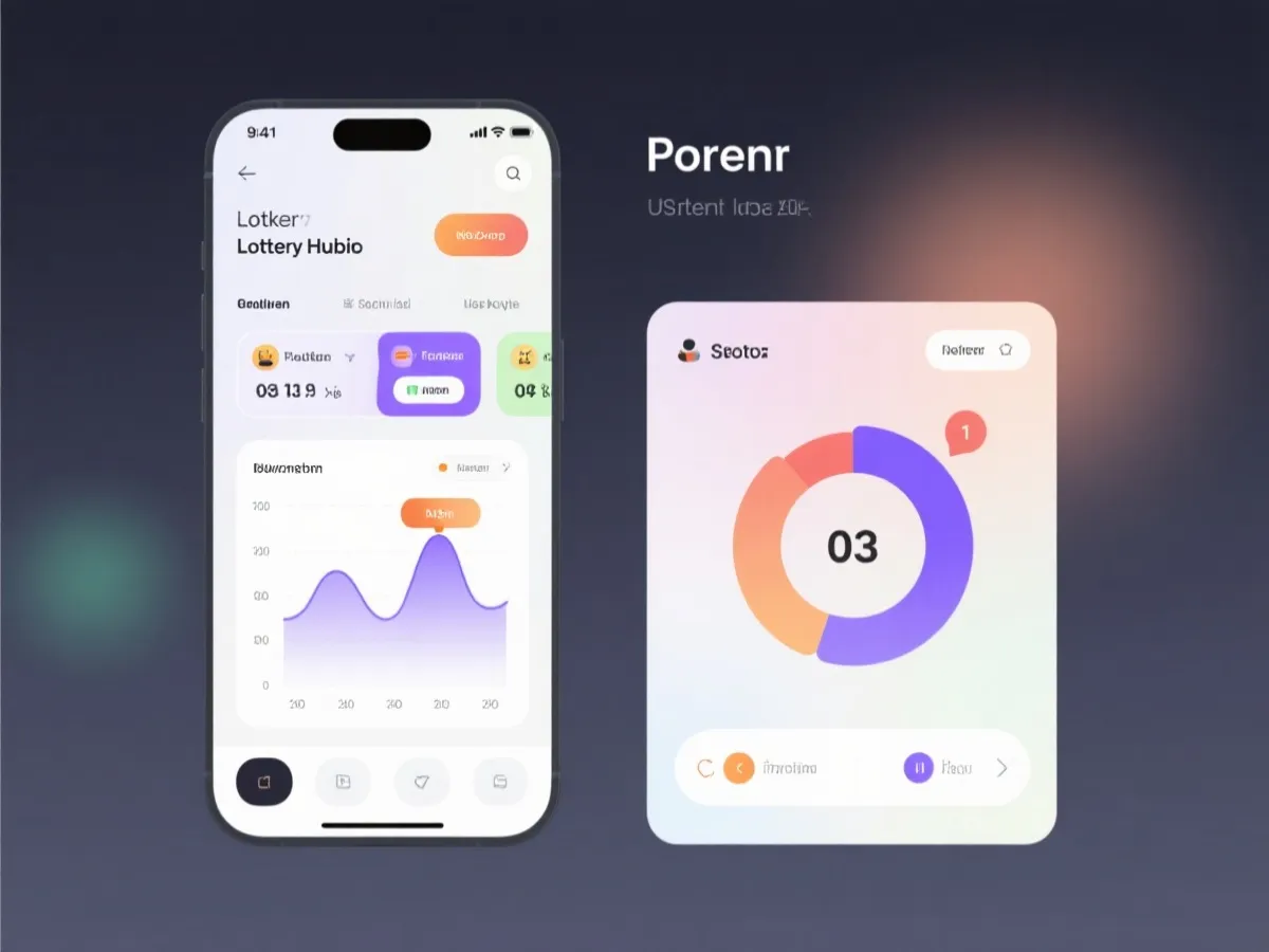 移动端开奖与数据工具界面示意图